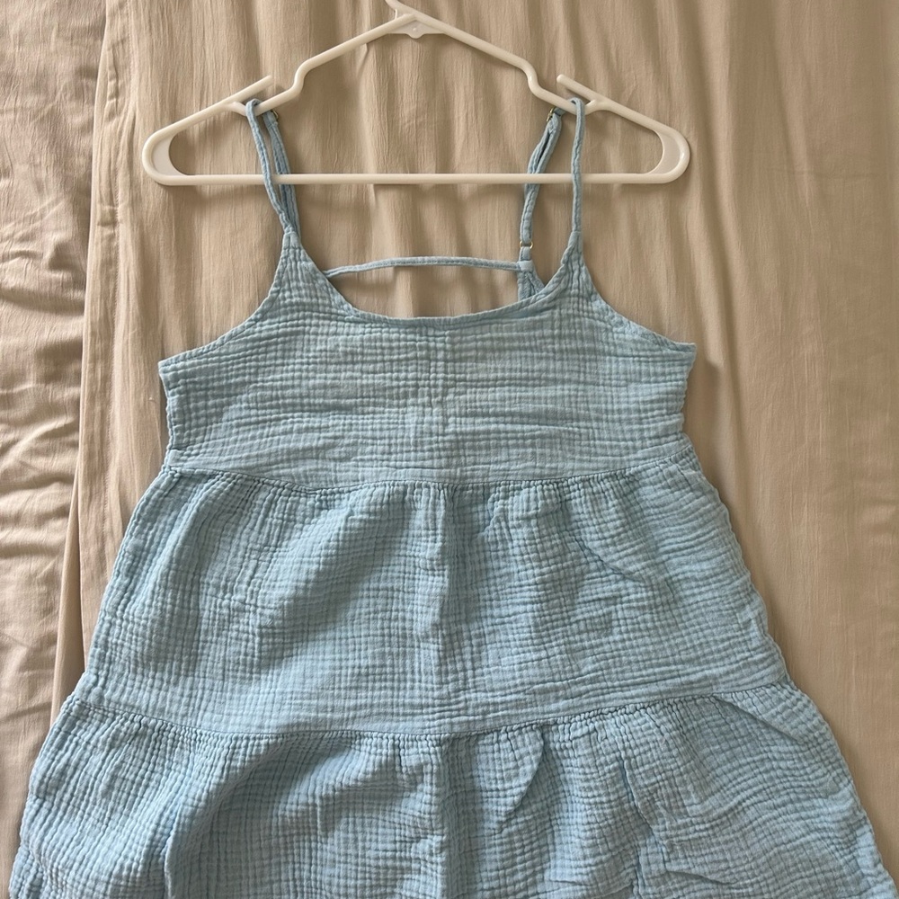 Light Blue Sleeveless Dress/Coverup